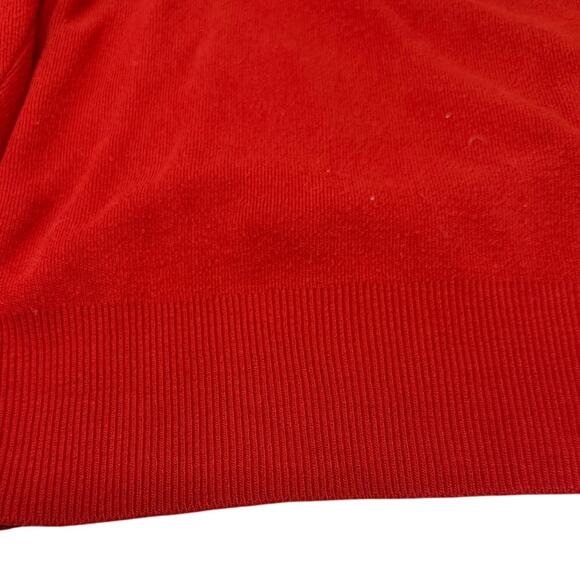 1960s Vintage Izod Lacoste Cashmere Wool V-Neck Pullover Sweater Red - Picture 8 of 12
